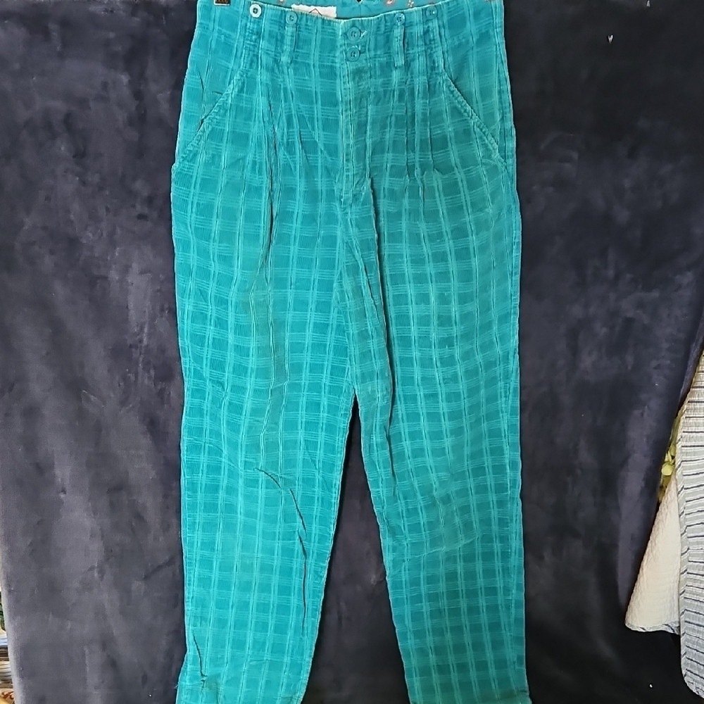 Vintage Women's Teal Cordaroy Pants